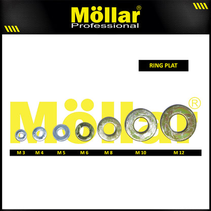 MOLLAR 93-071 Ring Plat M4 - 100 pcs