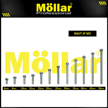 MOLLAR 93-090 Baut JP M3 x 35 - 100 pcs