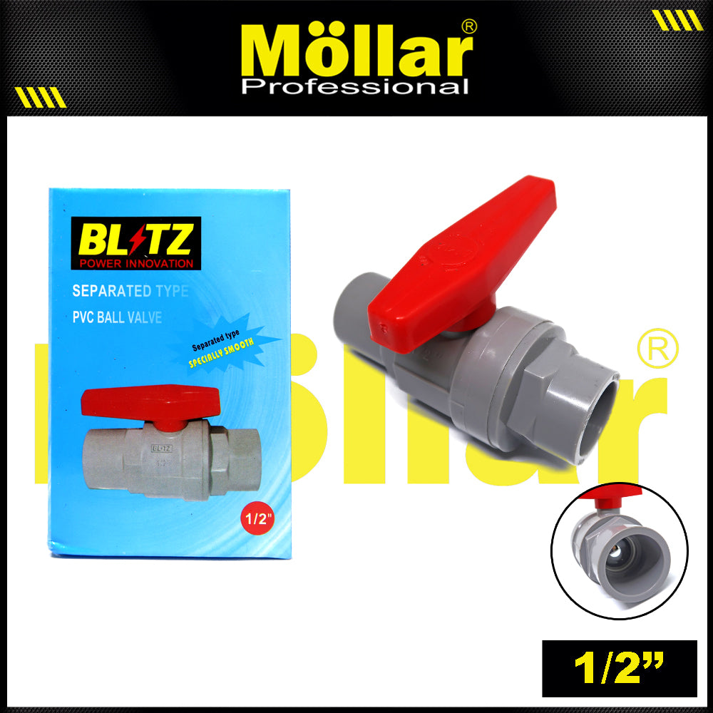 BLITZ 931 HD Stop Kran Plastik 1/2" / Ball Valve PVC