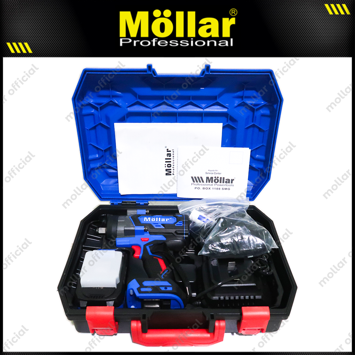 MOLLAR CIW20750 Mesin Buka Baut Truk Baterai 20V / Cordless Impact Wrench