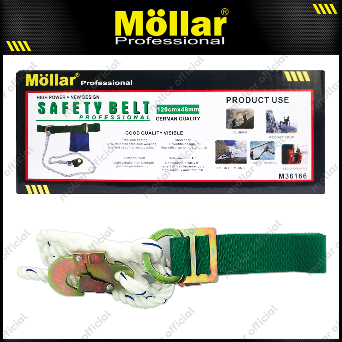 MOLLAR M36166 Sabuk Keselamatan 48 mm x 1.2 meter / Safety Belt