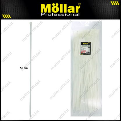 MOLLAR KT-76500 Kabel Ties 7.6x500 mm Putih