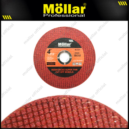 MOLLAR Mata Gerinda Potong Besi 4" Merah / Cutting Wheel Red