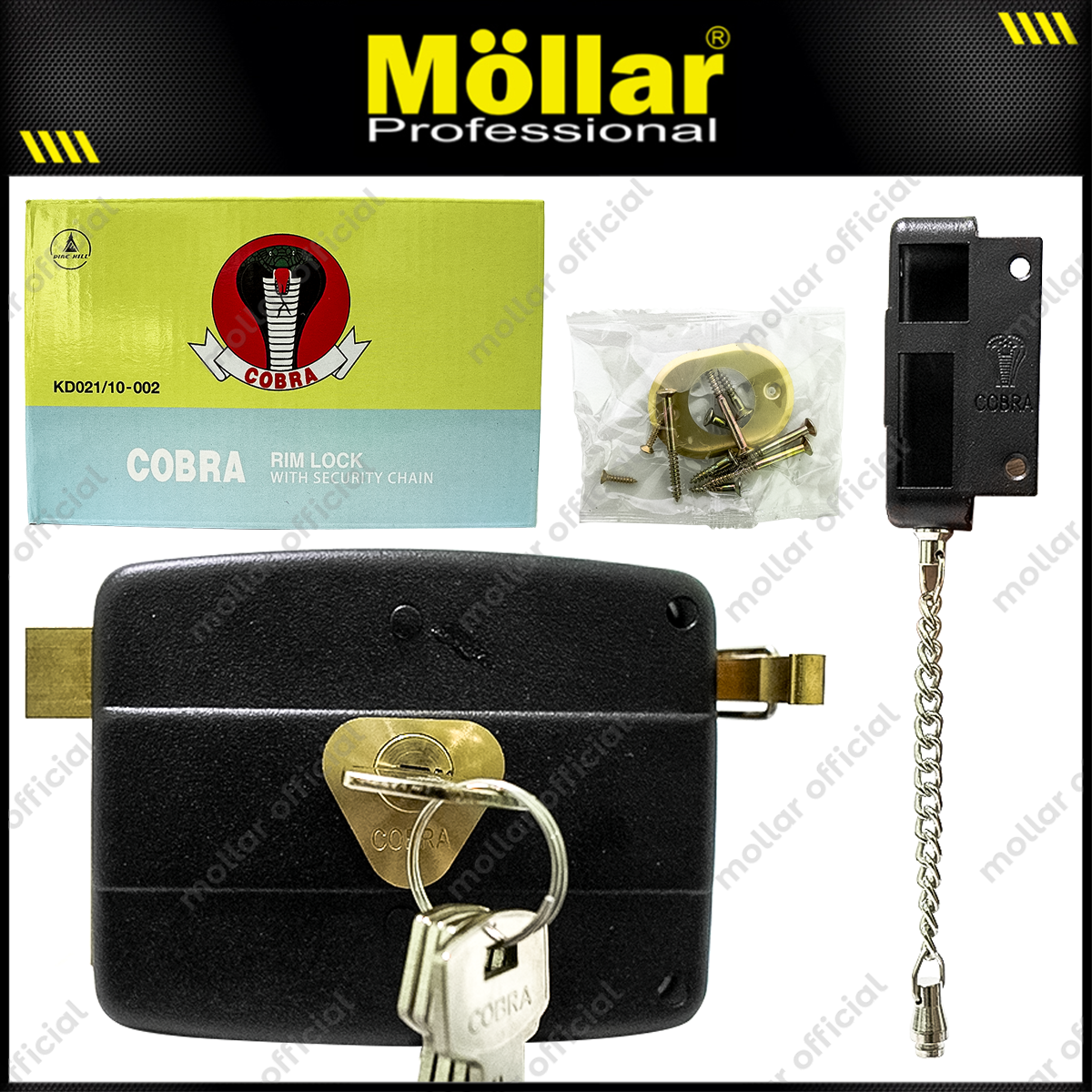COBRA 6683-5CK Kunci Pintu Besi Cobra Hitam