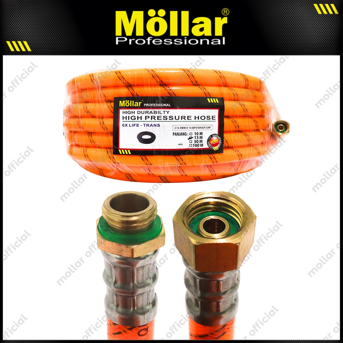 MOLLAR Selang Kompresor 250 bar Panjang 15 meter