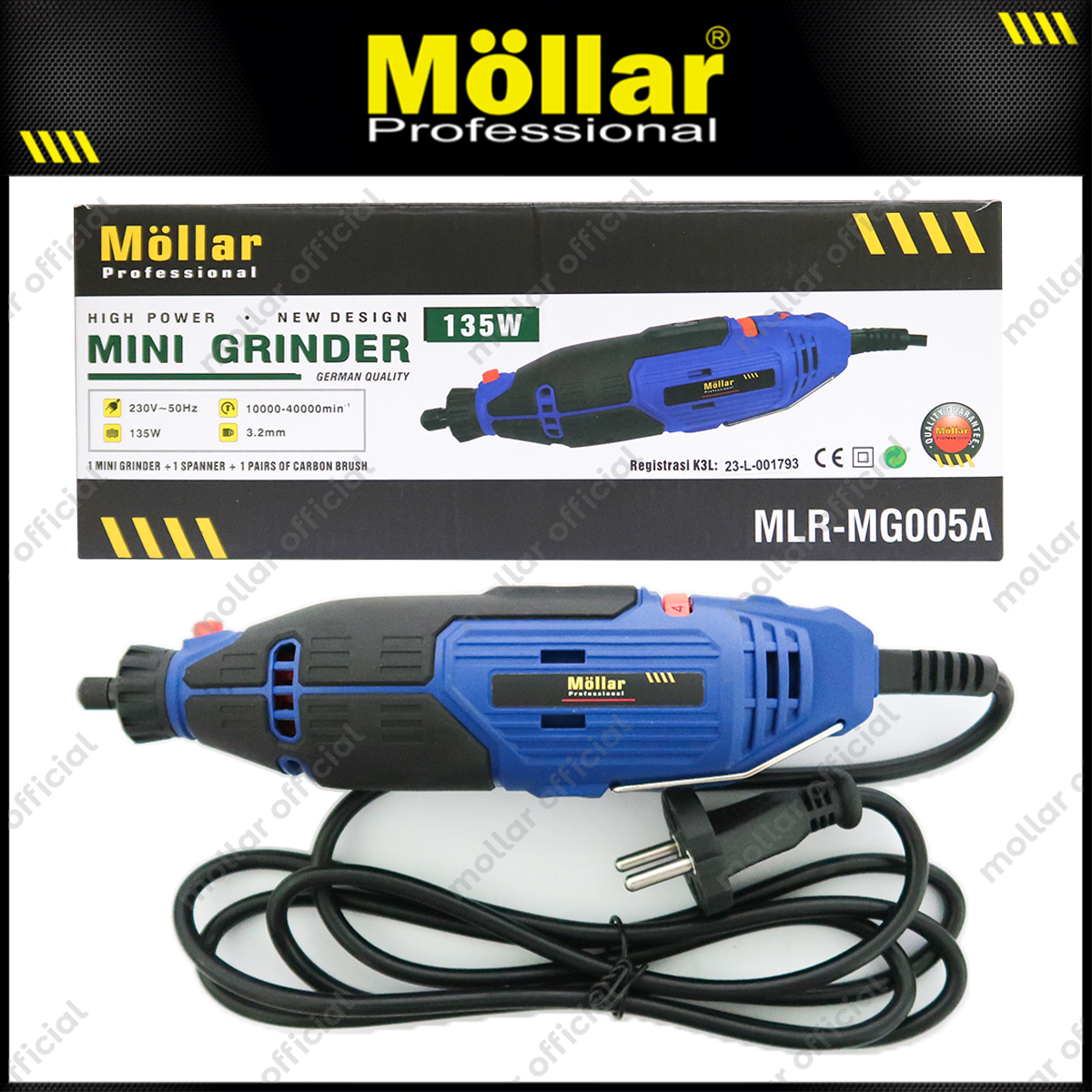 MOLLAR MG005A Mesin Mini Grinder Listrik