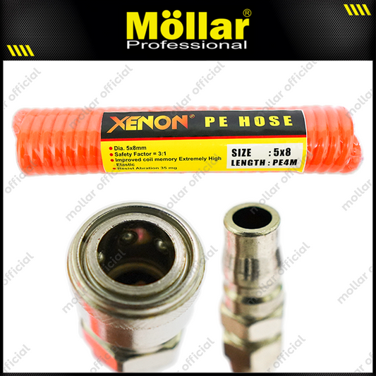 XENON Selang Spiral 4 meter / Selang Recoil PE Merah