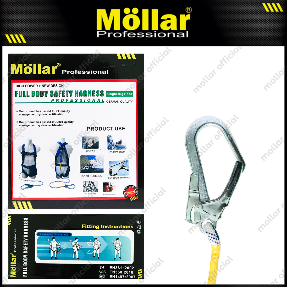 MOLLAR M39011 Body Harness Single Big Hook