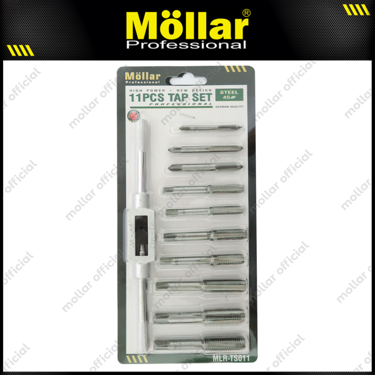 MOLLAR MLR-TS011 Tap Set 11 pcs M3-M12