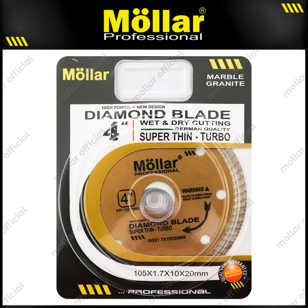 MOLLAR Mata Potong Keramik Turbo Gold 4" / Diamond Wheel