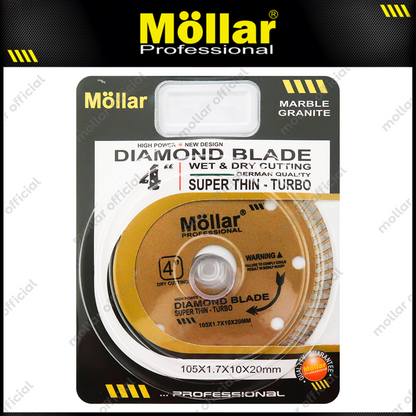 MOLLAR Mata Potong Keramik Turbo Gold 4" / Diamond Wheel