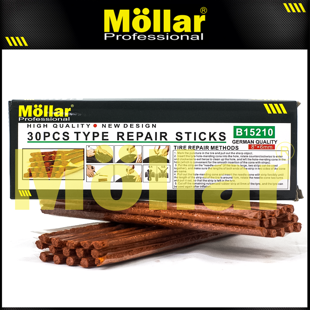 MOLLAR 1 Kotak Refill Karet Alat Tambal Ban Tubles Cacing Motor Mobil