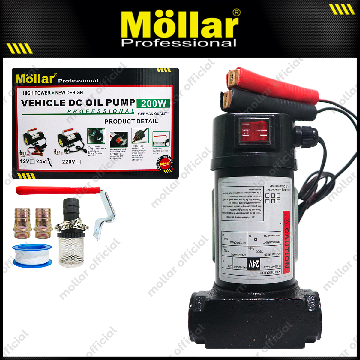 MOLLAR M02360 Pompa Oli DC 24V 200 Watt