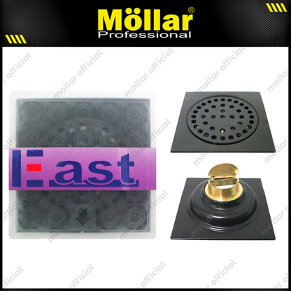 EAST Saringan Got Silver Katup Otomatis Stainless Steel 4"