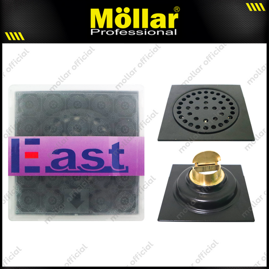 EAST Saringan Got Silver Katup Otomatis Stainless Steel 4"