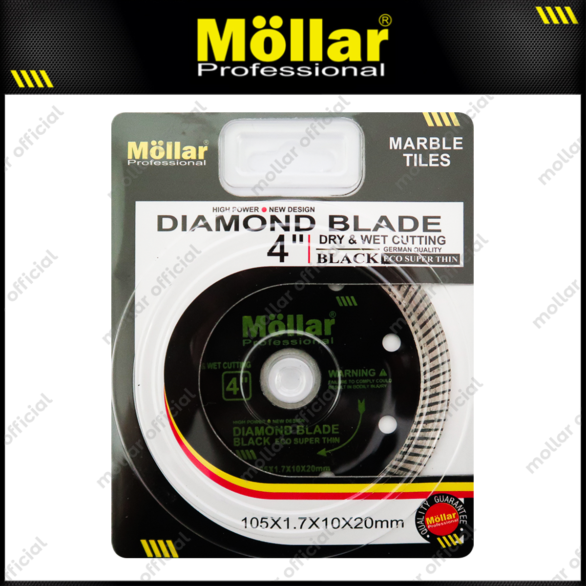 MOLLAR Mata Potong Keramik Eco Turbo Black 4" / Diamond Wheel