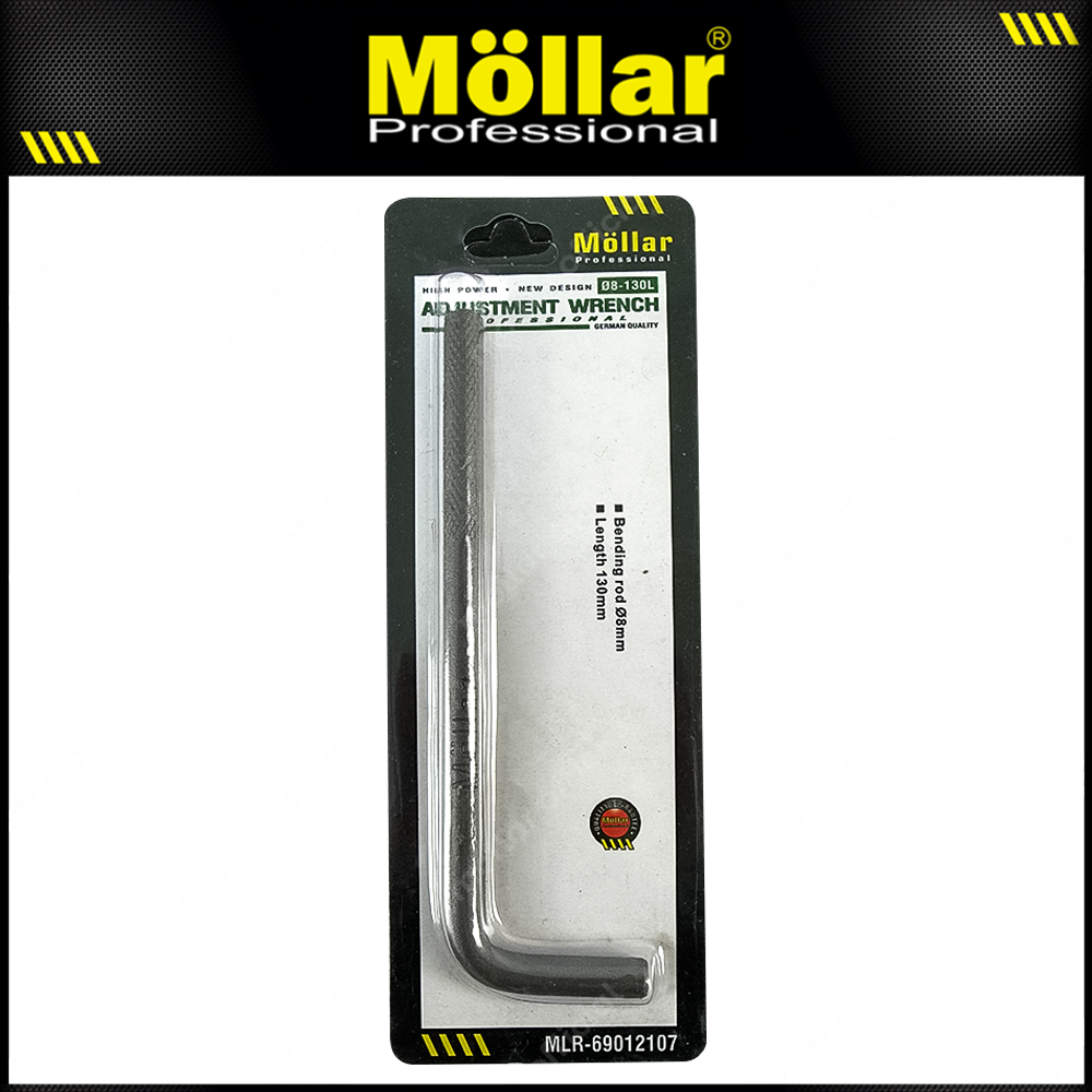 MOLLAR MLR-69012107 Kunci Stel Klep Motor Panjang D8-130L Hitam
