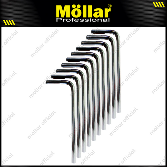 MOLLAR 10 Pcs 4 Mm Flat Kunci L Pendek Short Hex Key Wrench Hexagonal