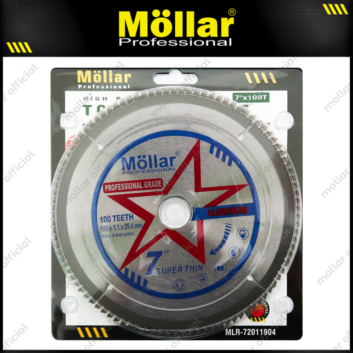 MOLLAR Mata Potong Aluminium 10"x100T / Miter Saw Blade