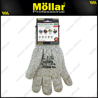 MOLLAR GAC40 Sarung Tangan Safety Anti Potong HDPE (10/XL)