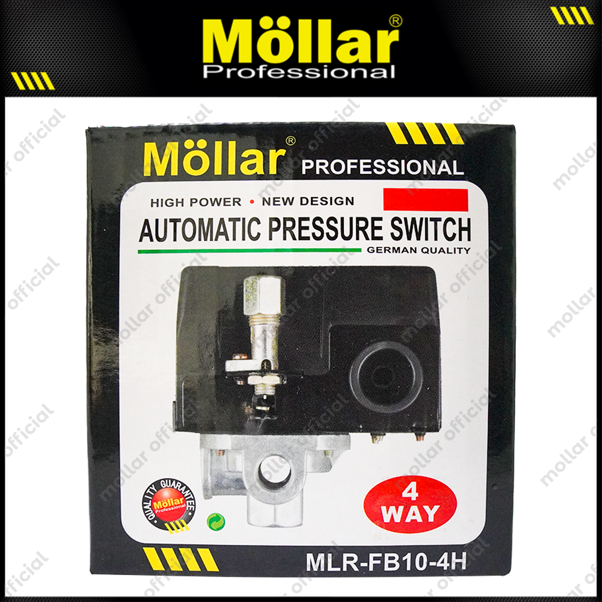 MOLLAR FB10-4H Otomatis Kompresor 4 Lubang Saklar Samping
