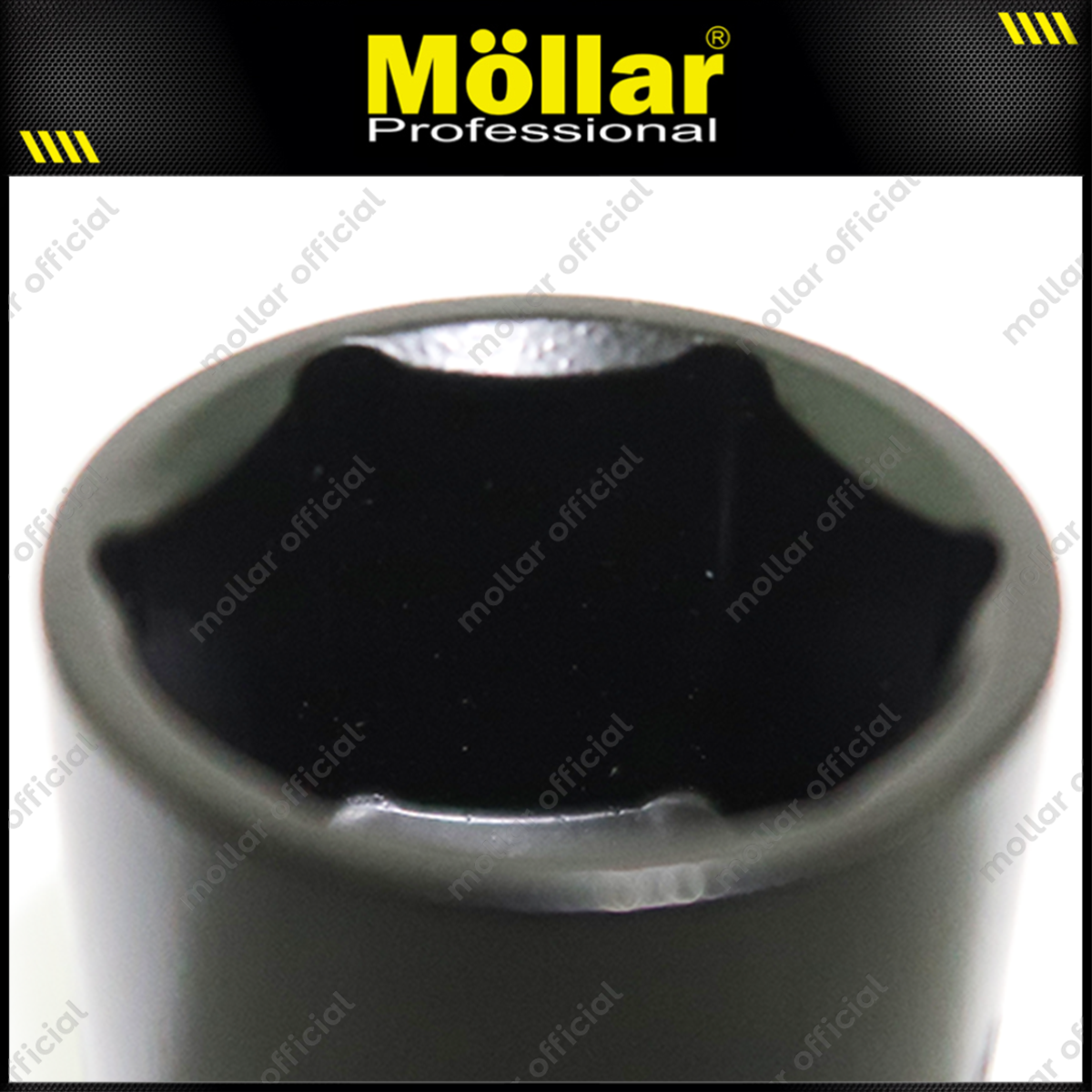 MOLLAR B13670-1 Mata Sok Pendek 1/2" 6PT 24 mm / Deep Socket