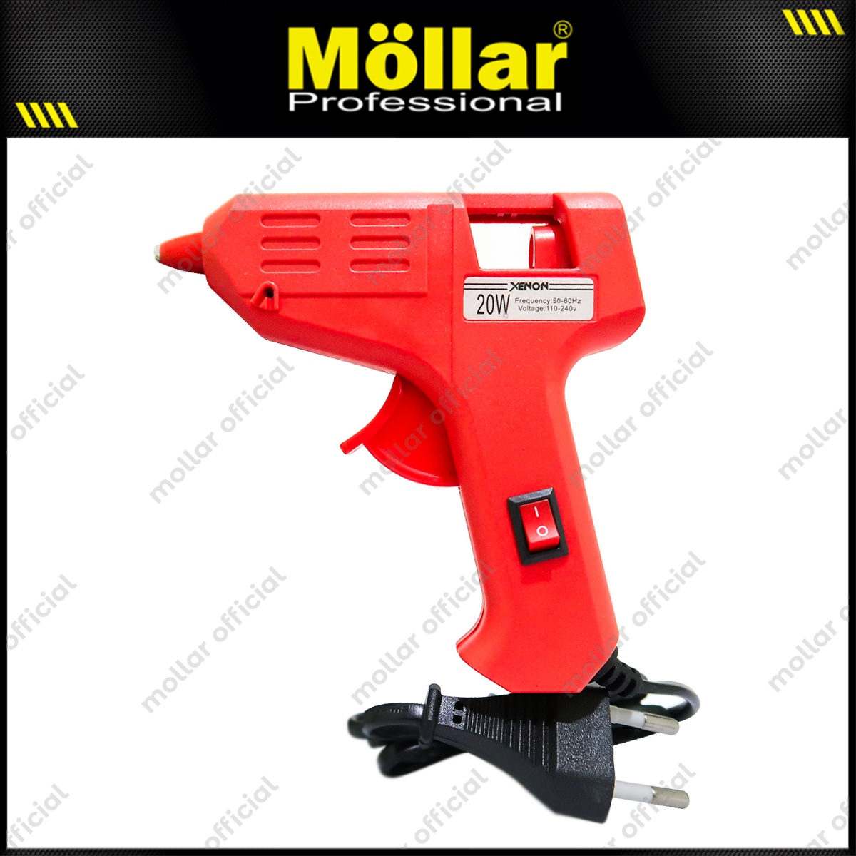 [PAKET] XENON Glue Gun 20 Watt + 10 pcs Refill Lilin Lem Tembak Stick