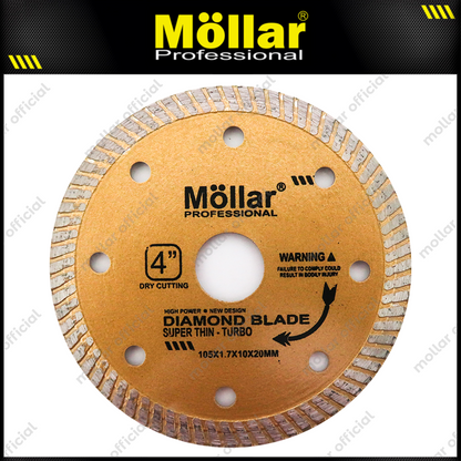 MOLLAR Mata Potong Keramik Turbo Gold 4" / Diamond Wheel