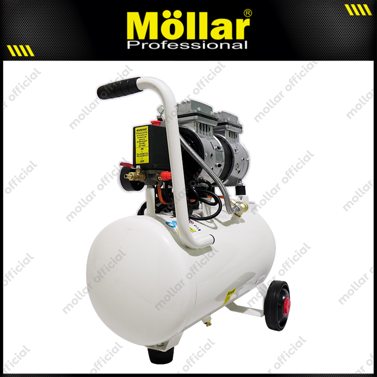 MOLLAR MLR-AC-1024S Mesin Kompresor Listrik Oilless 3/4 HP 24 Liter