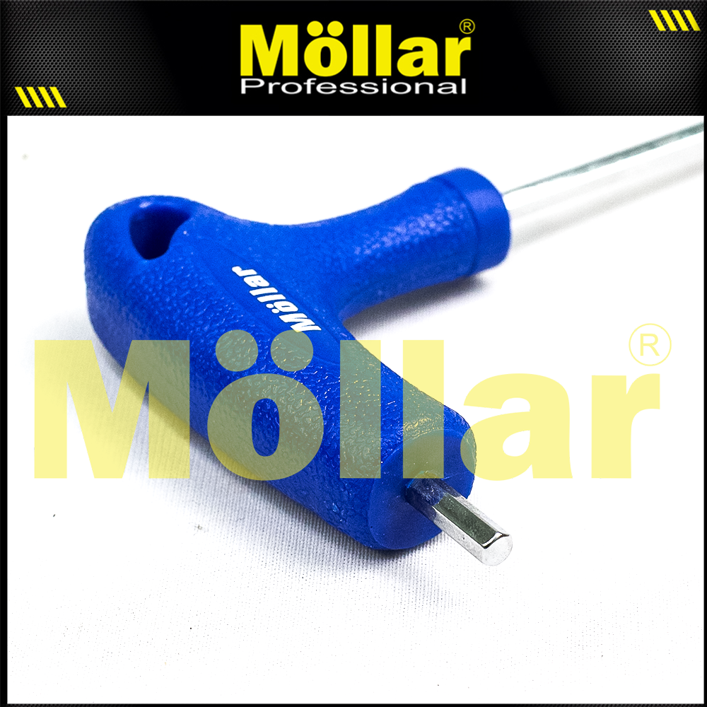 MOLLAR L-HST4M Kunci L Panjang Flat Model T Handle 4 mm