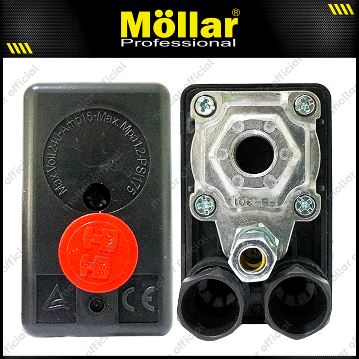 MOLLAR FB30-1H Otomatis Kompresor 1 Lubang Saklar Atas