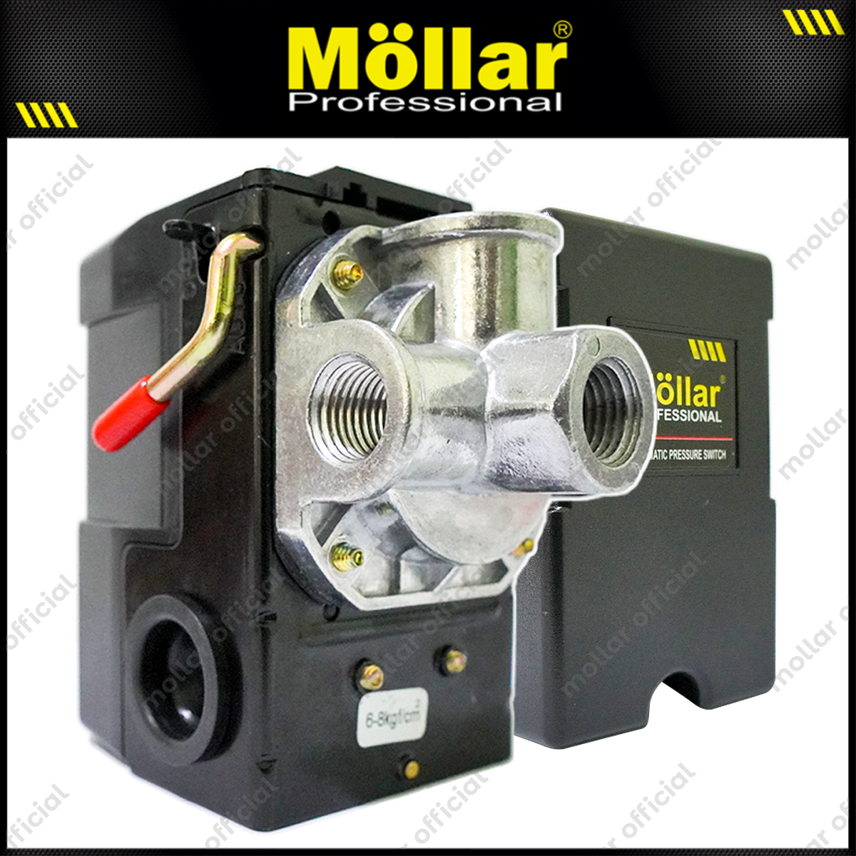 MOLLAR FB10-4H Otomatis Kompresor 4 Lubang Saklar Samping