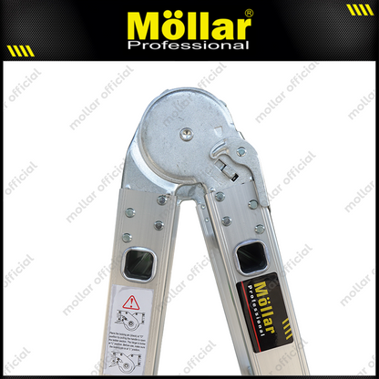 MOLLAR Tangga Lipat Almunium 4x6 7 meter 2 Roda
