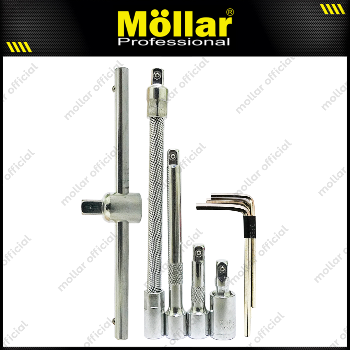 MOLLAR B13658 Kunci Sok Set 46 pcs Box Plastik