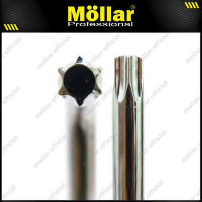 MOLLAR MLR-650114S Kunci L Set Pendek Bintang 9 pcs T10-T50 S2 Steel