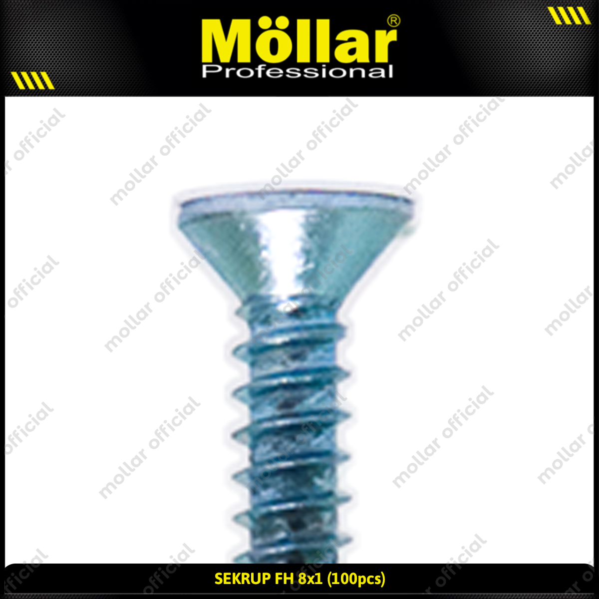 MOLLAR 93-056 Sekrup FH 8 x 1 - 100 pcs