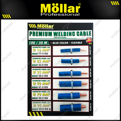 MOLLAR W04522 Kabel Las Tembaga Murni 50 mm - Per Meter