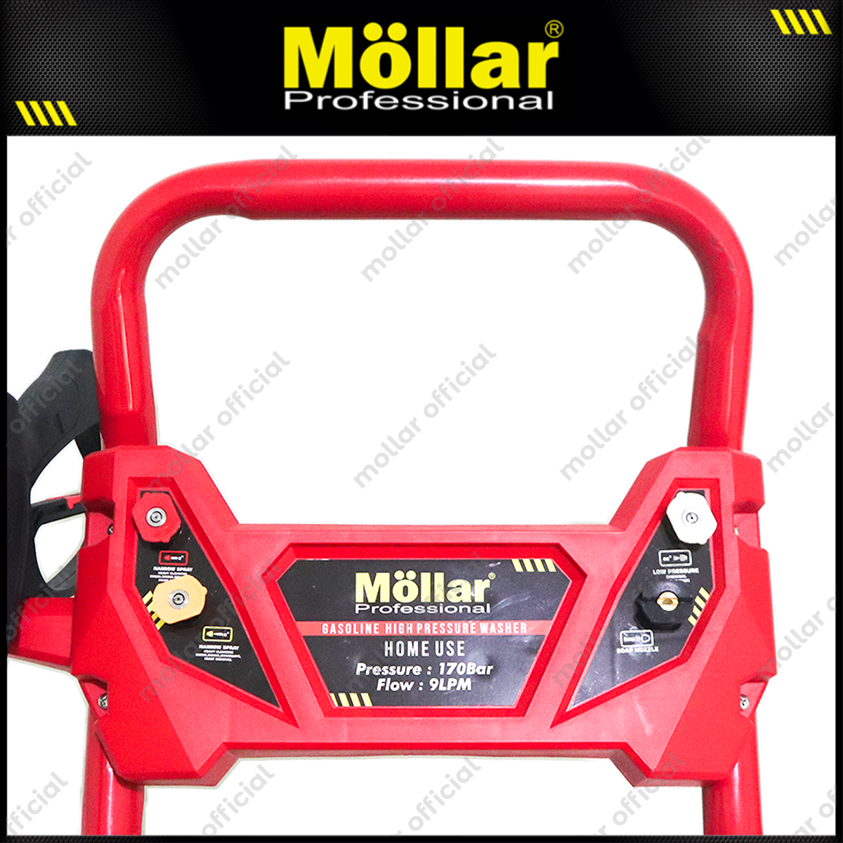 MOLLAR HPW2500E Mesin Jet Cleaner Bensin 7 HP 170 Bar / Gasoline High Pressure Washer