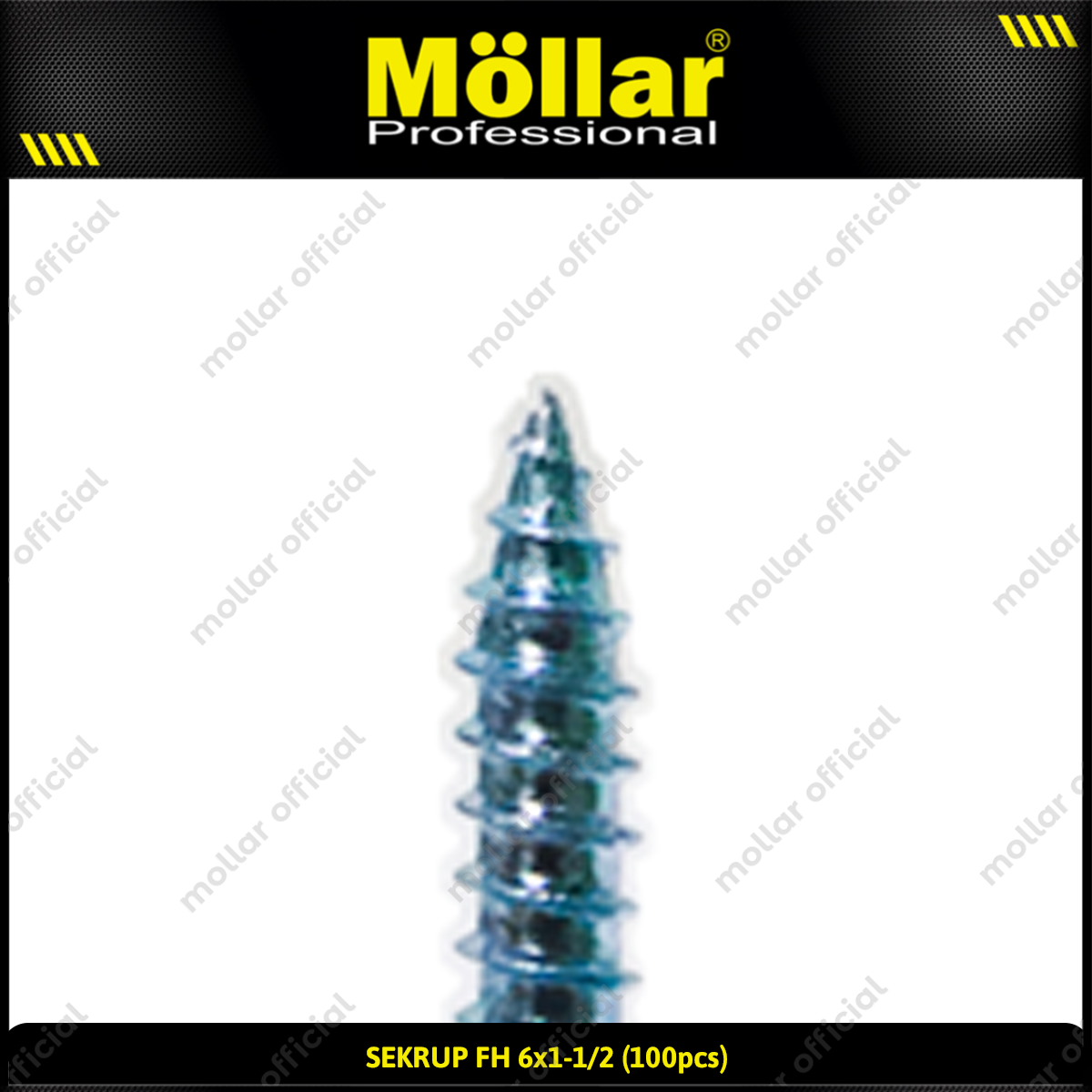 MOLLAR 93-050 Sekrup FH 6 x 1-1/2 - 100 pcs