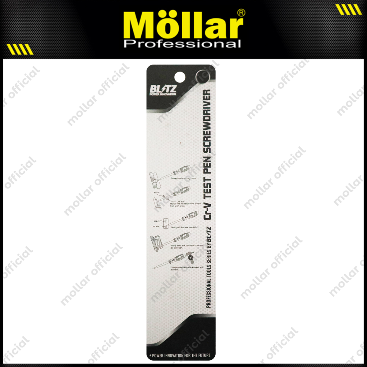 BLITZ Obeng Tespen 3" Minus x 4 mm