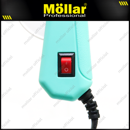 [PAKET] MOLLAR Glue Gun 20 Watt Biru & 10 Pcs Refill Lilin Lem Tembak