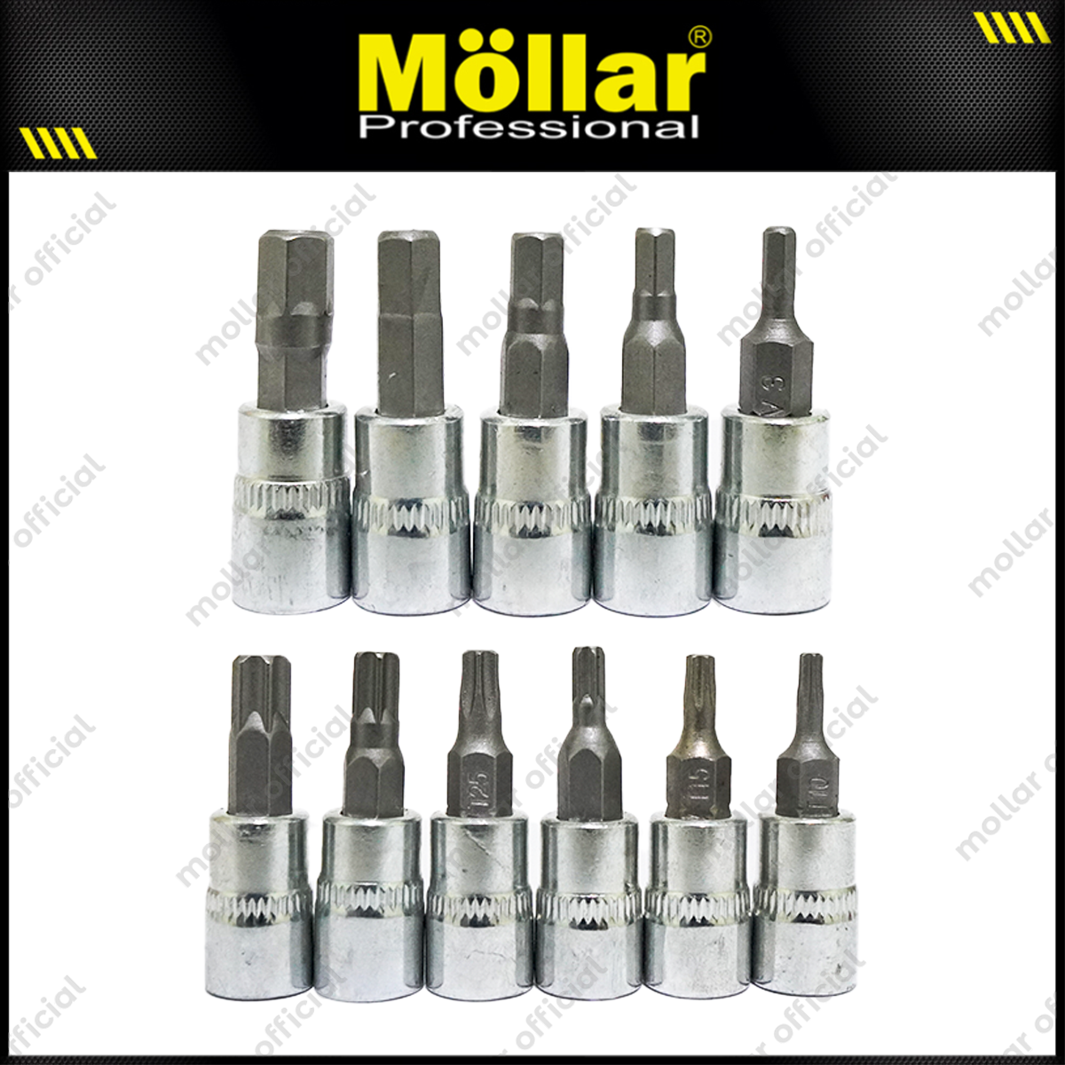 MOLLAR B13658 Kunci Sok Set 46 pcs Box Plastik