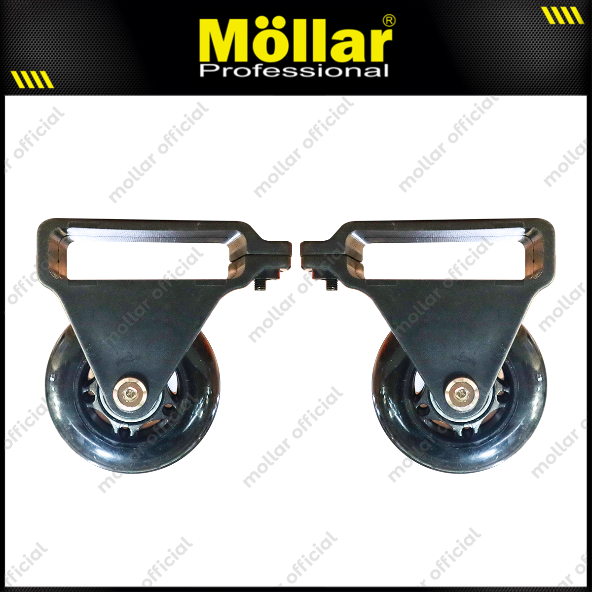 MOLLAR Tangga Lipat Almunium 4x6 7 meter 2 Roda