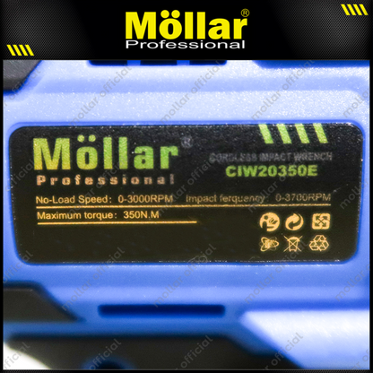 MOLLAR CIW20350 Mesin Buka Baut Mobil 1 Baterai 20V / Cordless Impact Wrench