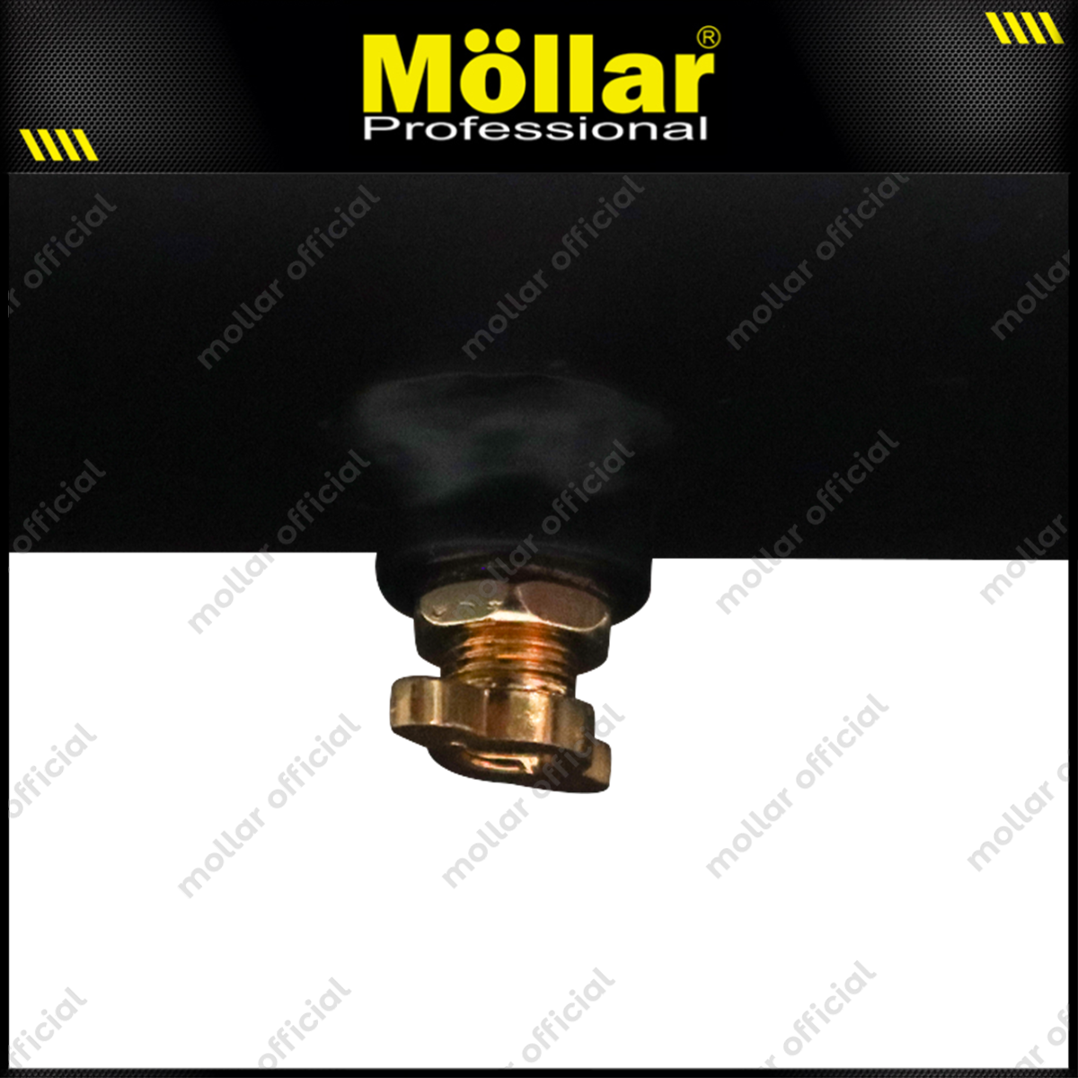 MOLLAR MLR-AC1550H2BP-R Mesin Kompresor Angin Oilless 2x1 HP 50 Liter Black Panther