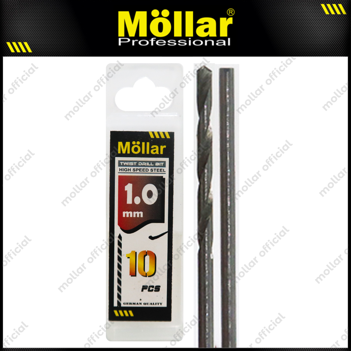 MOLLAR Mata Bor Besi HSS Putih 1 mm