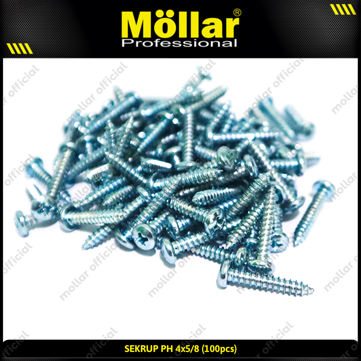MOLLAR 93-017 Skrup PH 4 x 5/8 - 100 pcs