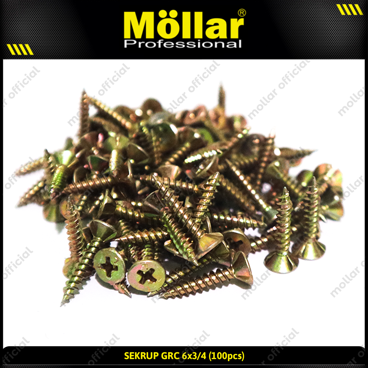 MOLLAR 93-005 Sekrup GRC 6 x 3/4 - 100 pcs