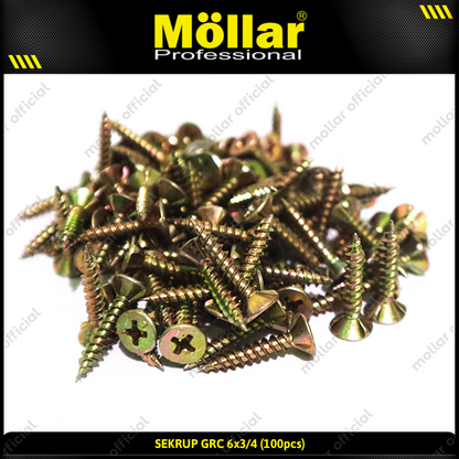 MOLLAR 93-005 Sekrup GRC 6 x 3/4 - 100 pcs