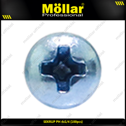 MOLLAR 93-014 Sekrup PH 4 x 1/4 - 100 pcs